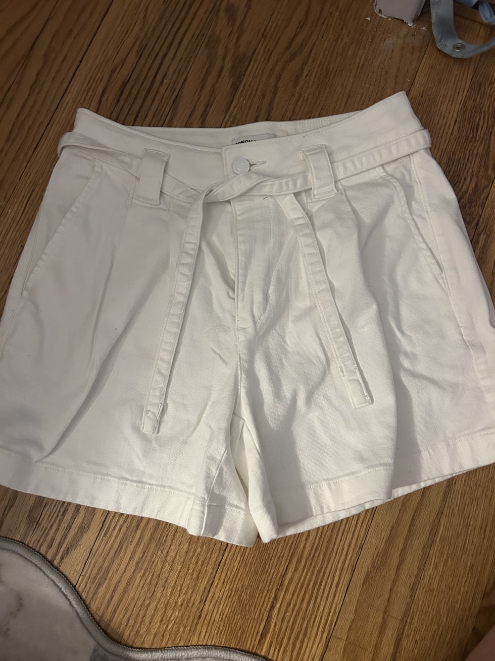 Sonoma White High-Rise Tie-Waist Women's Shorts